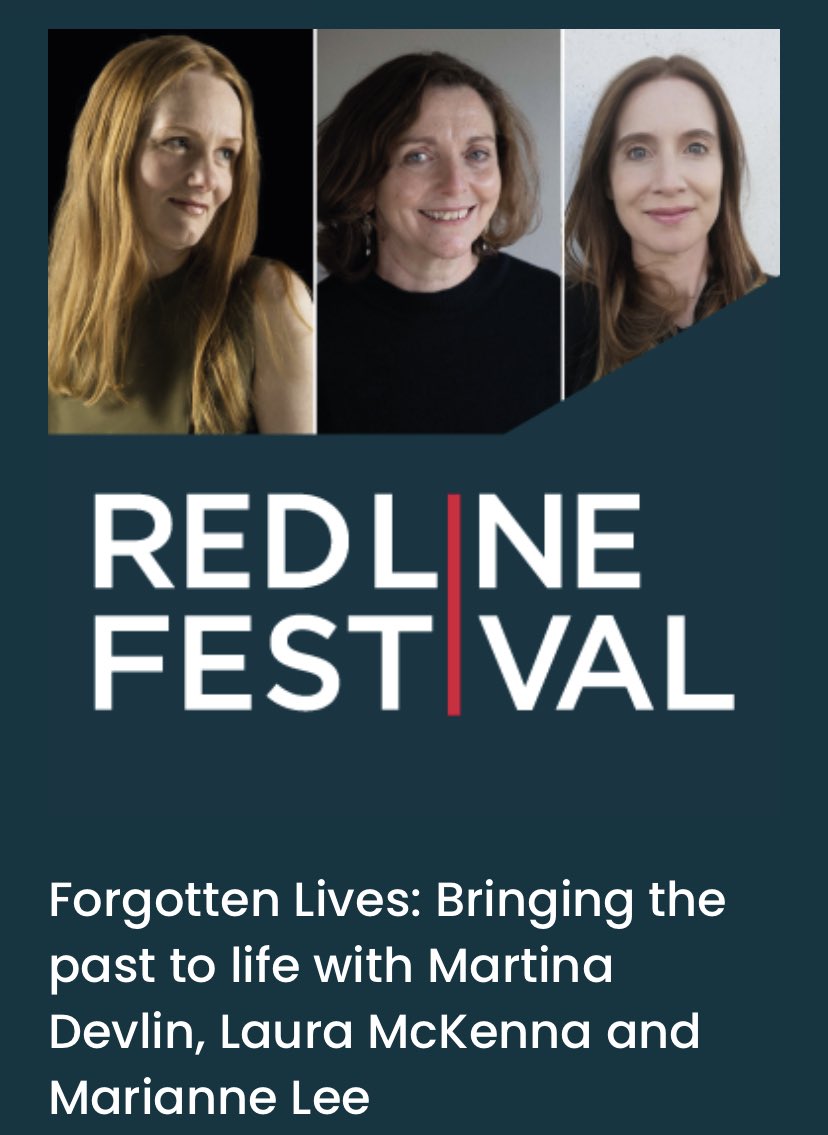 Forgotten Lives: Bringing the past to life with Martina @DevlinMartina @lauramckwriter and @ThisMarianneLee hosted by @EmilyH71 to discuss the joys & difficulties in writing historical fiction.
Friday 14 th October @6pm | @civictheatre 
redlinefestival.ie/events/forgott…  #Literature #books