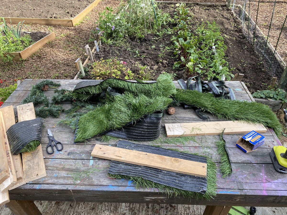 Hellingly Centre Allotment Group, Start of this years  Christmas display for the centres entrance. Watch this space. #@HellinglyOT #@HellinglyCentre #@SpftOt #@teamwork