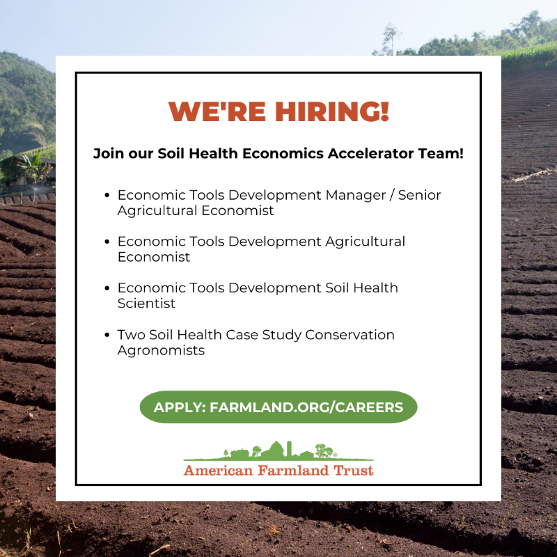 Farmland's tweet photo. Excited to share that we have received $2M over 2 years in a @USDA_NRCS cooperative agreement to expand our Soil Health Economics Accelerator Team to enhance our #soilhealth economic &amp; environmental case study tool kit &amp; case study work!