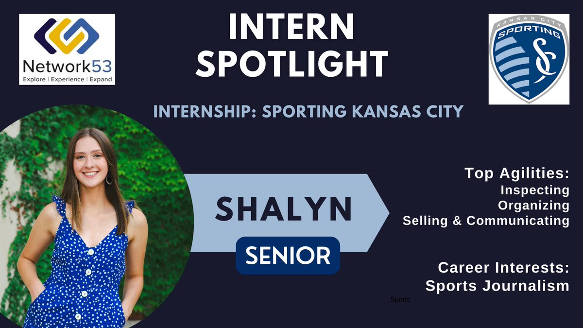 LNEagles_CarNav's tweet photo. Today's #InternSpotlights feature Shalyn, who is exploring #sportsJournalism with @AlyTrostMartin while Ethan is learning about #Entrepreneurship
Big thanks to @SportingKC and our #localBusiness for their partnership with #Network53!
@LPStheadvance #plus1 @DeBruceFoun https://t.co/xpgCmkAvaZ