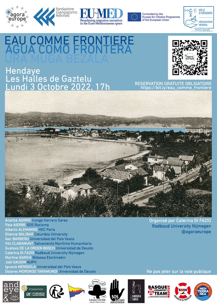 AgoraEurope's tweet photo. Please join us for the "Eau comme Frontiere" event in Hendaye, France. 

Event available also online. 

For more info check our IG and Facebook page. https://t.co/cdBlSX4wF0