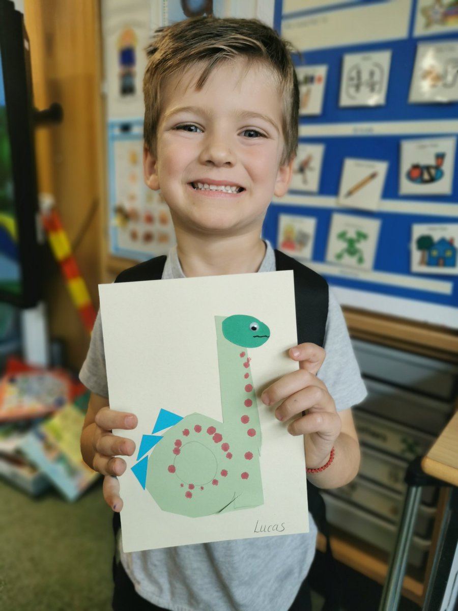 MrsMcKailSTN's tweet photo. P1M loved transforming their 'd' letters into dotty dinosaurs today. They were very proud of their end result. https://t.co/l7kxrwbOSX