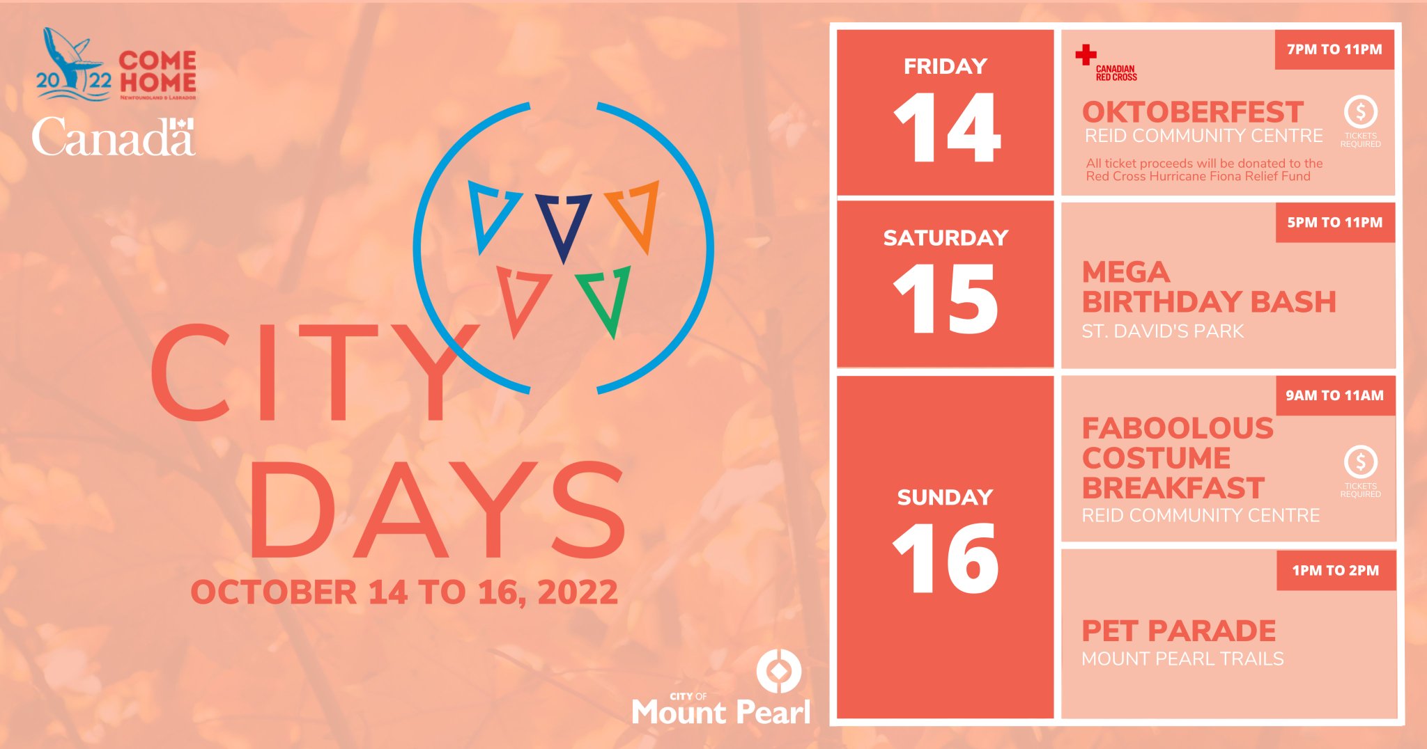 City of Mount Pearl on Twitter "CITY DAYS 2022 🎉🍂 City Days is