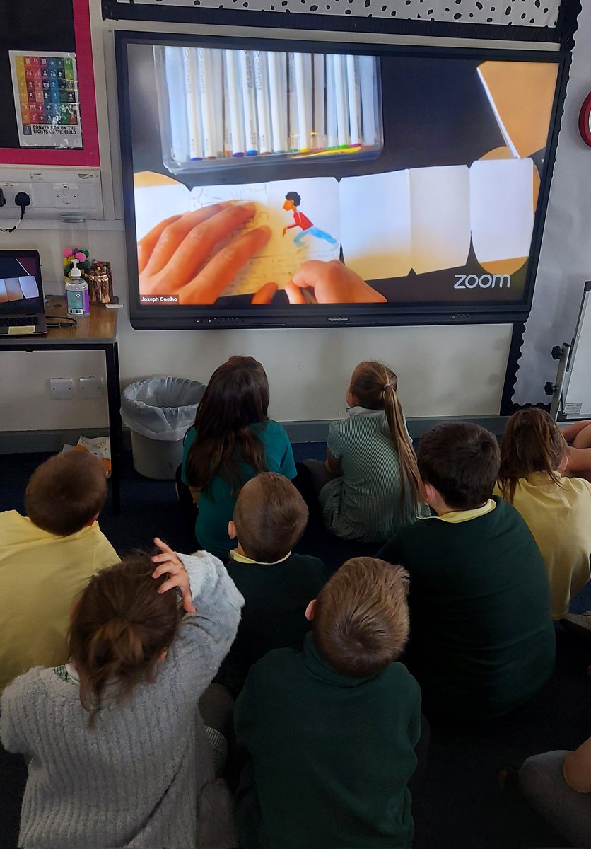 KnightsridgePr1's tweet photo. Primary 3 @MissMuirKPS were inspired to write concertina stories about themselves with @JosephACoelho at the 'Step Inside Your Story' live session this morning 📚💗📖📝
@BL_Learning @7Stories @UKLaureate https://t.co/984IerPNPC