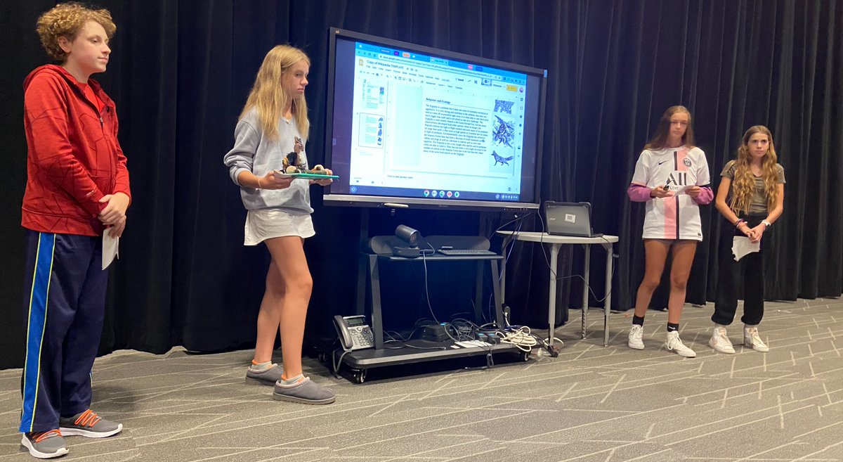 SycamoreFeist's tweet photo. What a treat to sit on the panel today for the ninth-grade Invent-a-Species presentations. Students flexed their speaking and digital media skills while fulfilling standards for Biology and World History. Also, how cute is the Noptulla? @Synnovationlab https://t.co/PIN7xzK6sg