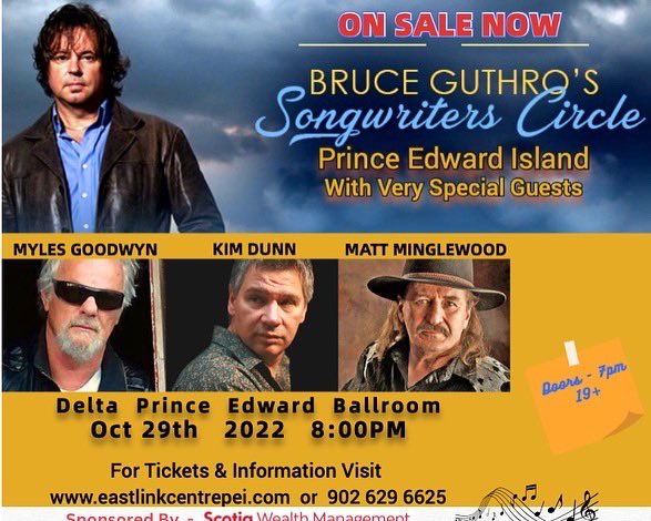 One month from tonight, we will be sharing songs and stories with a bunch of laughs. The stage is stacked, the room will be cozy and the drinks will be cold.  Sounds bliss as the cleanup after Fiona continues, eh?! We want you with us but you might want to get your tix soon.