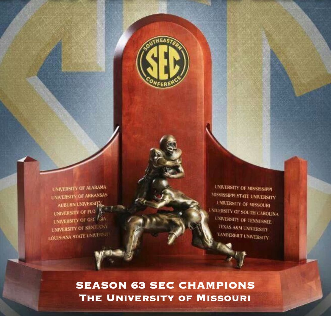 SEC Championship: Hogs went up big to start, controlling the line of scrimmage.However, the Tigers found something in the 2nd half, kicking a FG to take the lead with under a min left. 

The DEF stepped up with an INT to seal the title for Missouri 121-120. Congrats <a href="/thohman127/">Tiger</a> !