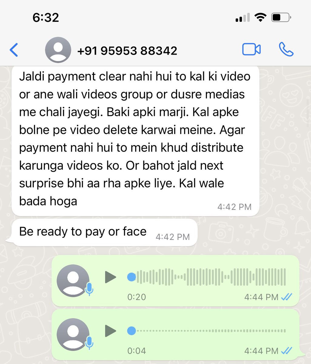AvaneeshParasar's tweet photo. @kumbhare_anurag @Dwalsepatil @AmitShah @nagpurcp Please check more threatening msgs from @kumbhare_anurag Anurag Khumbhare and his wife Ritika Mehar . They wanted to kill my mother and sister else I needed to pay him. Please see chats from his number how he wants to extract money from me else he will trap me in fake FIRS https://t.co/gvYt39u8KO