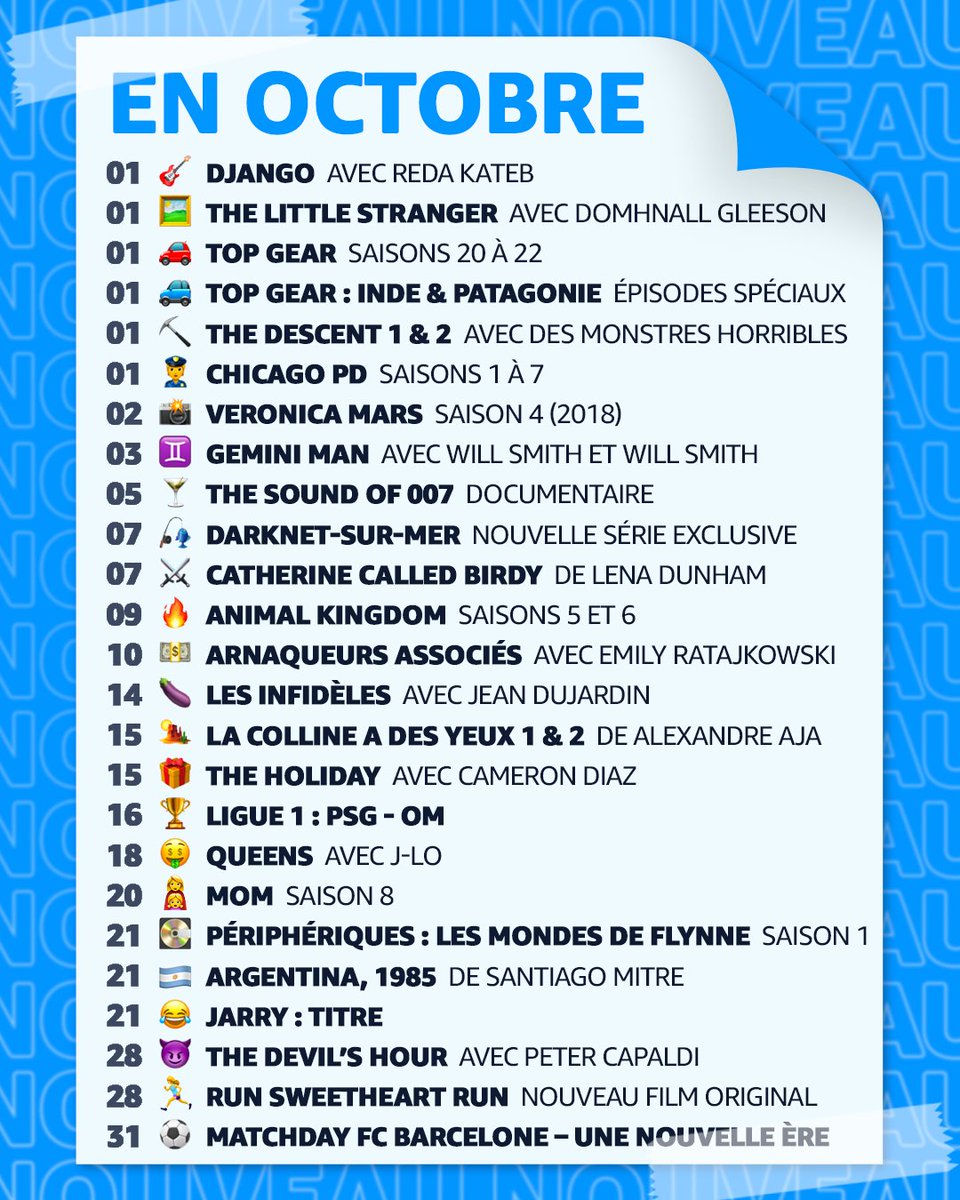 PrimeVideoFR's tweet photo. Le froid est revenu mais ce calendrier va vous donner chaud. #SortiesPrimeVideo https://t.co/G1OgDJnQAA
