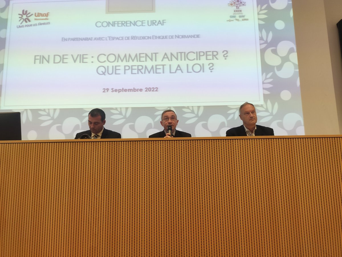 🤝 En partenariat avec l'Udaf14, l'udaf76 ainsi que notre antenne de Rouen.
Notre journée sur le #thème de la fin de #vie débute ce matin au PFRS de #caen. 🗣️

Mr. Christophe BLANCHET, #député du #calvados nous a fait l'honneur d'ouvrir notre journée 🙏