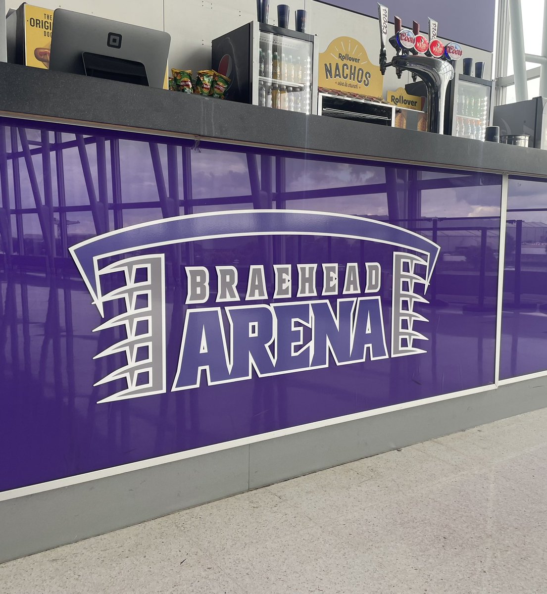 🤩 | Our bar area in the Arena foyer is certainly looking the part 💜 Thanks to our friends at @CRE8IVEGlasgow for all their creation 👏🏻