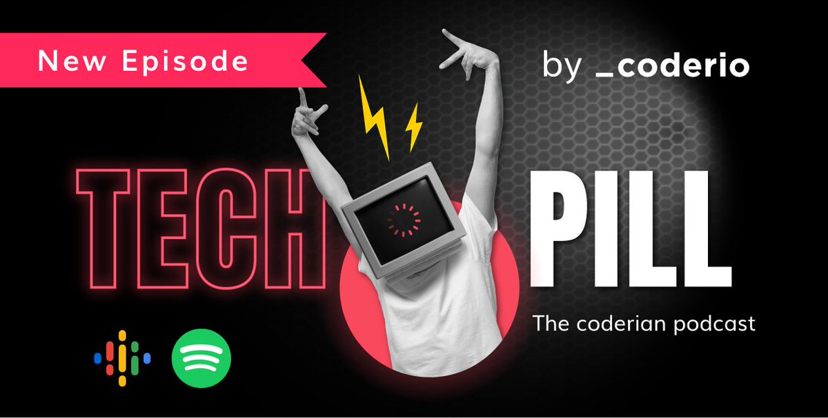 coderio_'s tweet photo. EP4 of Tech Pill is out🎧 Now available on Spotify and Google Podcast🔥🔥 Run to hear the news from #Figma #Ethereum #Patagonia #Uber and much more👉 https://t.co/QoGbdzEziX #Coderio #Coderian #CoderianSpirit #ambassador #podcast #news #DEV #dreamteam https://t.co/DlccVwtOz6