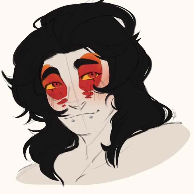 [OC] I FORGOT TO POST THIS HERE I'M MAKING A NEW OC AND I LOVE HER SM ALREADY HE'S SO PRETTY AND WAAHHH 