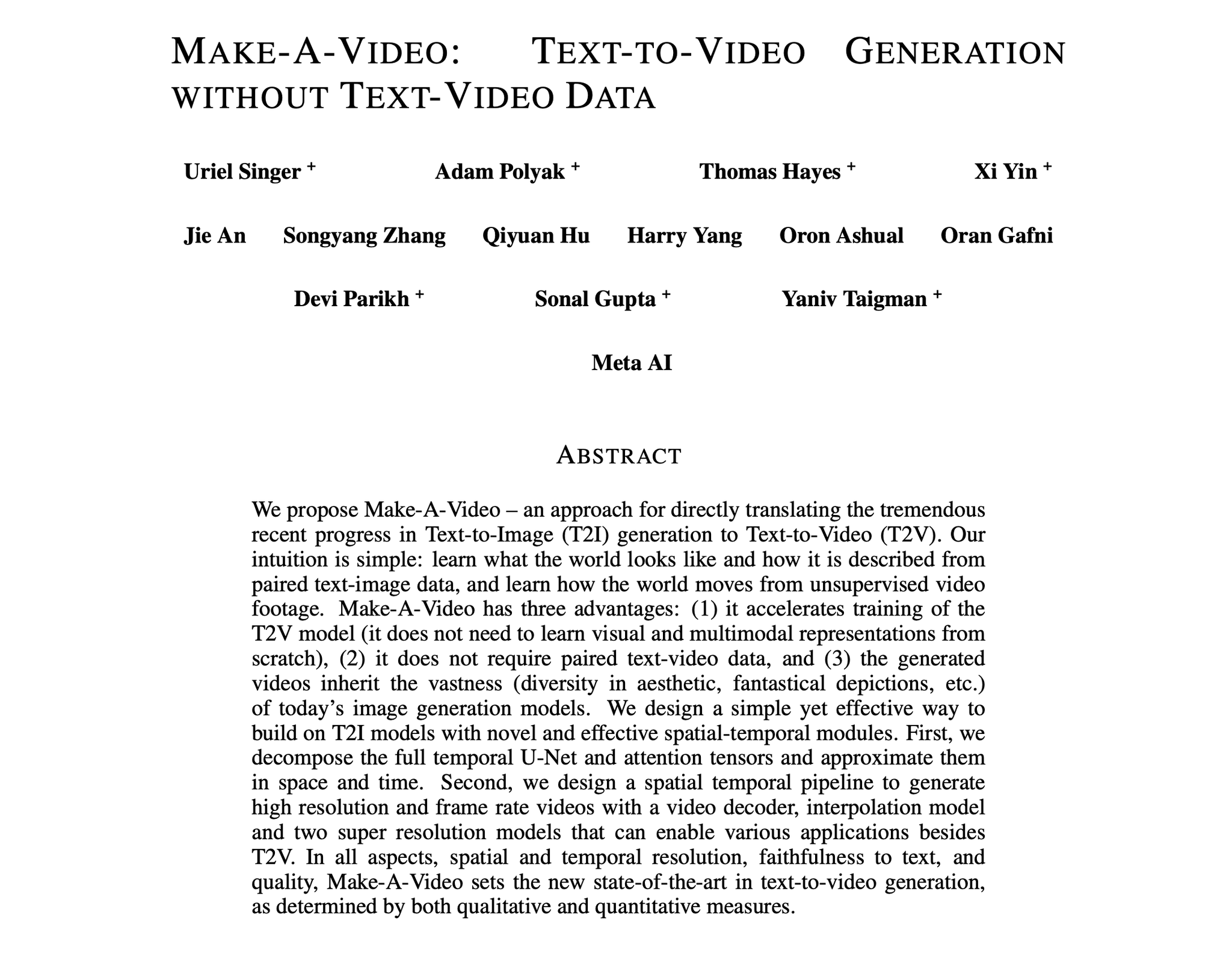 hardmaru on Twitter "The paper is called "MakeAVideo Texttovideo