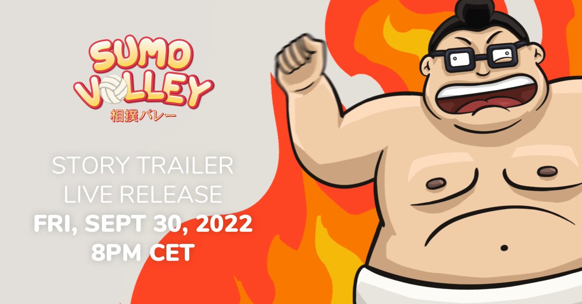 superswipegames's tweet image. Our story trailer will be live on YouTube (youtu.be/zI_7kwy4W88) this Friday at 8pm CET. 🍿You'll learn more about the story behind SumoVolley and see how Onokuni prepares for the ultimate challenge. 🏆 Be excited!
#sumovolley #mobilegames #gaming #trailer #live