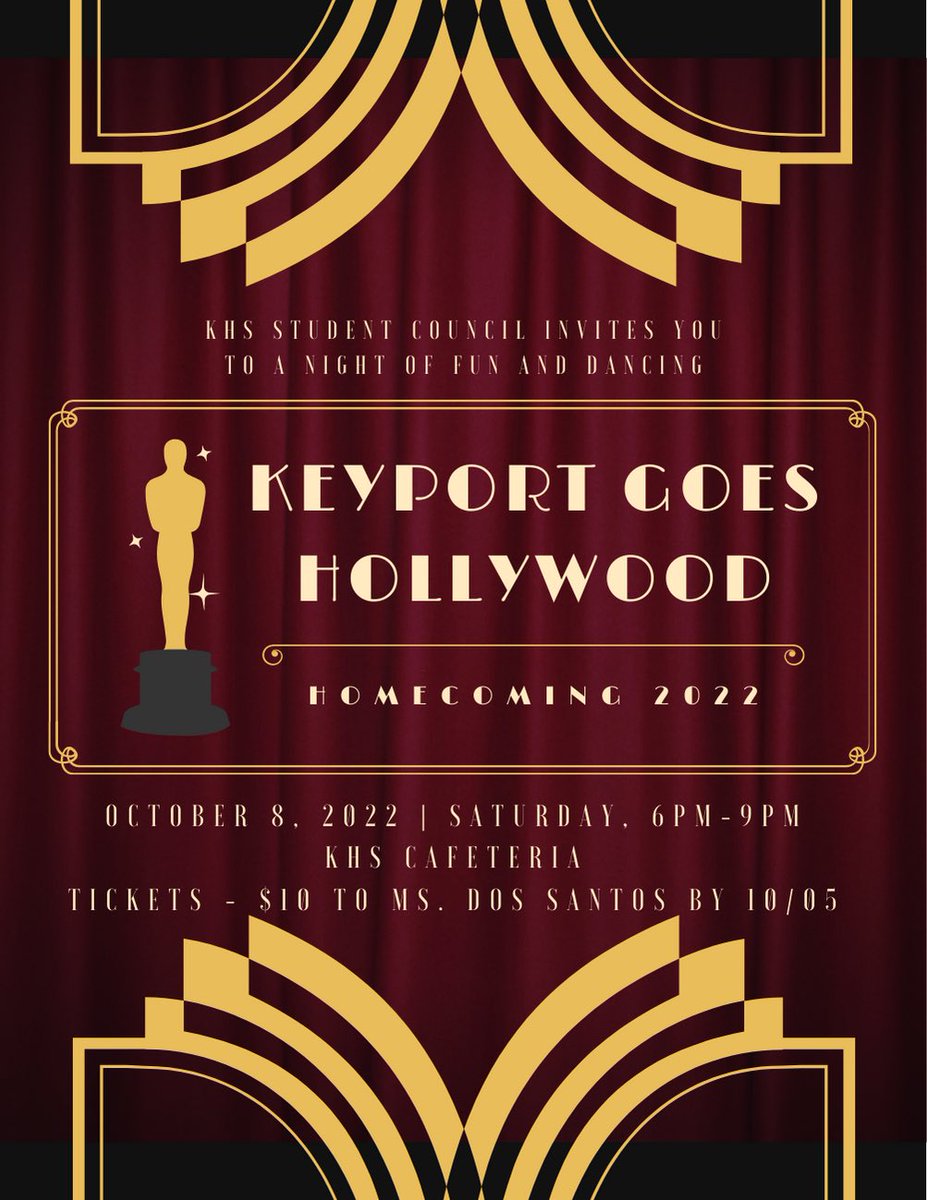 KHS Homecoming is coming up on 10/8! $10 per ticket in room 303 by 10/5!