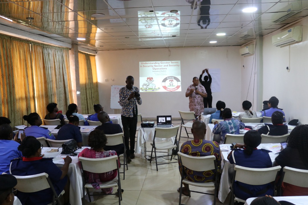 CLEEN Foundation is currently training Gender Desk Officers of the <a href="/PoliceNG/">Nigeria Police Force</a> and <a href="/official_NSCDC/">OFFICIAL_NSCDC</a> from across the South-East, South-West and South-South regions  on gender responsiveness and protection of victims of Sexual &amp; Gender Based Violence (SGBV). 

#EndSexualBasedViolence
