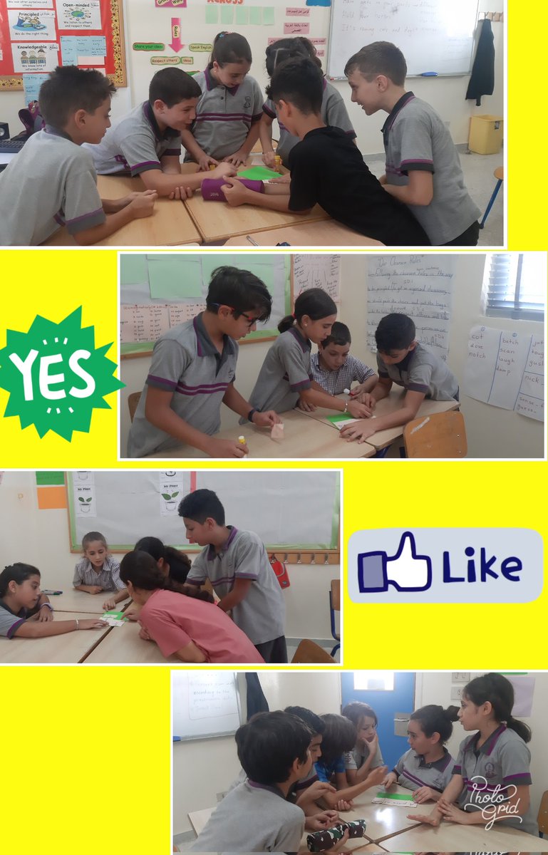 HBawjy's tweet photo. Fifth graders worked in groups to rearrage words into IDIOMS.
Then they presented their idioms confidently and tried to figure out the meaning of each idiom.
#GroupWorkRules
#PresentationSkills
#Idioms
@makdawhaschool https://t.co/OiRz0rRLOv