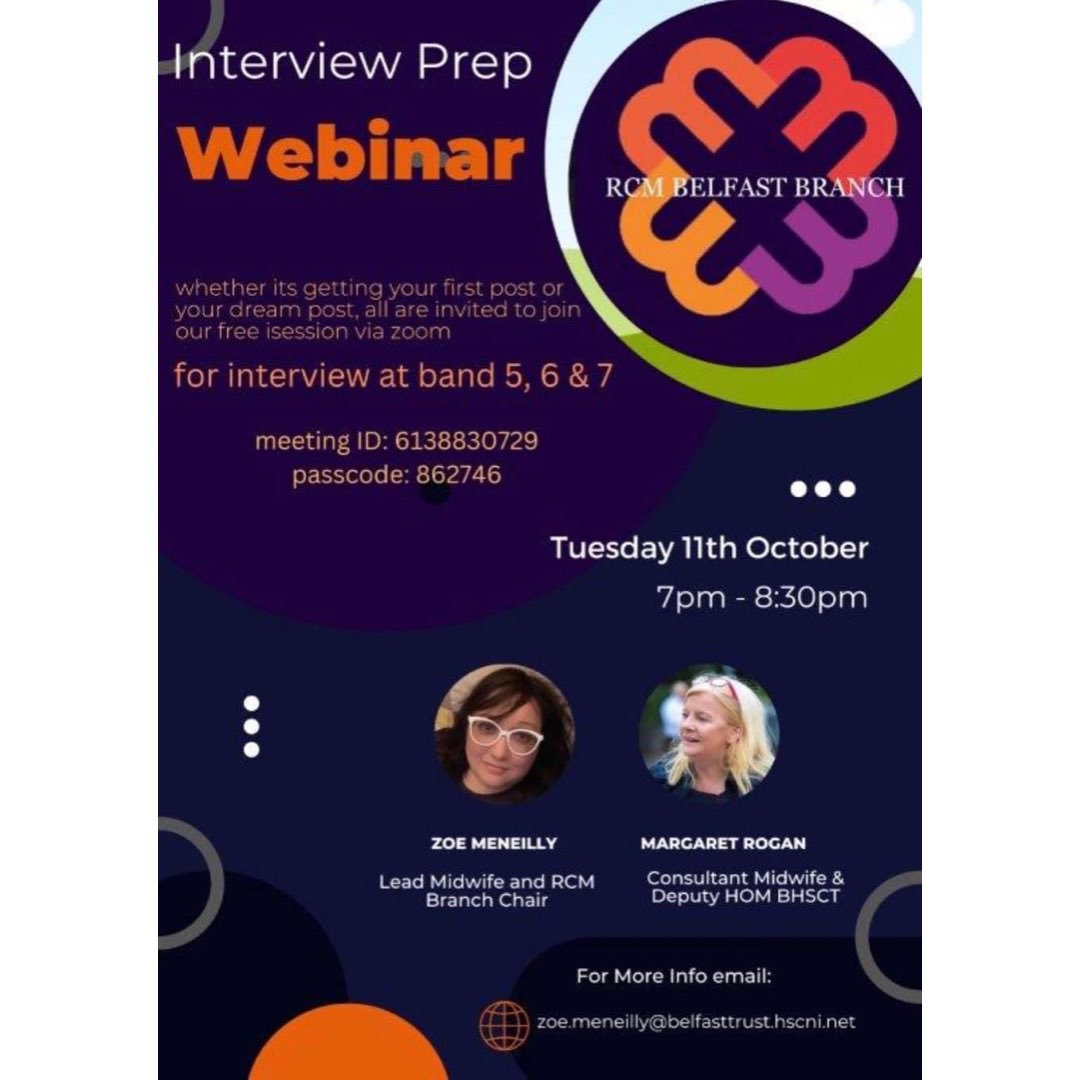 A great opportunity for third (and second years to dip their toes in) for interview prep for jobs. Everyone welcome! A big thank you to Zoe and Margaret for providing such a great opportunity for us! 💜 <a href="/BelfastRcm/">RCM Belfast Branch</a> <a href="/RcmNi/">RCM_NI</a>