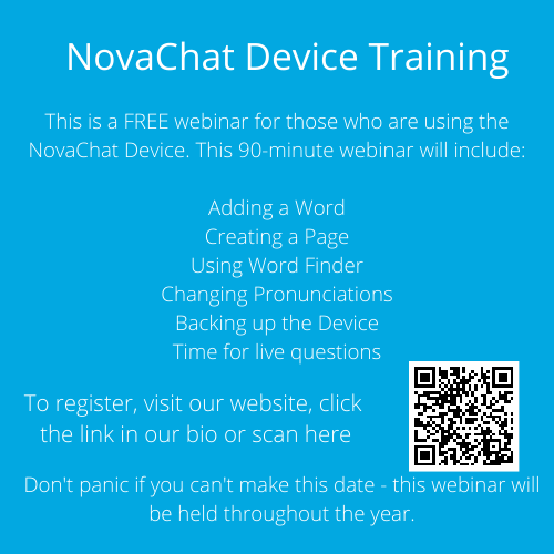 LiberatorLtd's tweet photo. It's not too late to sign up to today's webinars! We have 2 webinars running today - both free to attend and both focusing on device programming - the Accent and NovaChat devices. 
You'll find the link in our bio 😊
#aacawarenessmonth #Accent #aacsupport #novachat #aaceducation https://t.co/meCJXixsF5