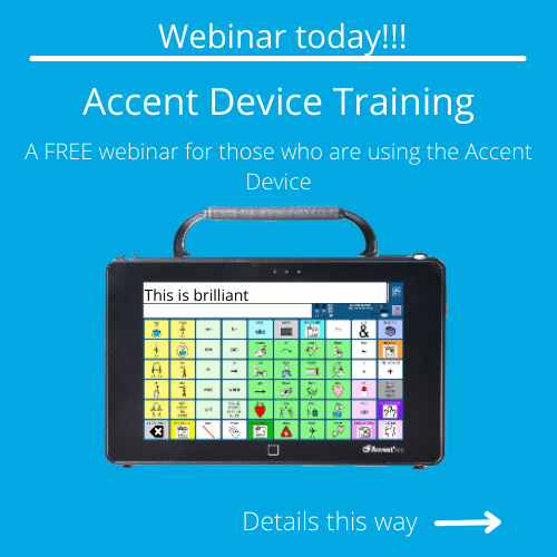 LiberatorLtd's tweet photo. It's not too late to sign up to today's webinars! We have 2 webinars running today - both free to attend and both focusing on device programming - the Accent and NovaChat devices. 
You'll find the link in our bio 😊
#aacawarenessmonth #Accent #aacsupport #novachat #aaceducation https://t.co/meCJXixsF5