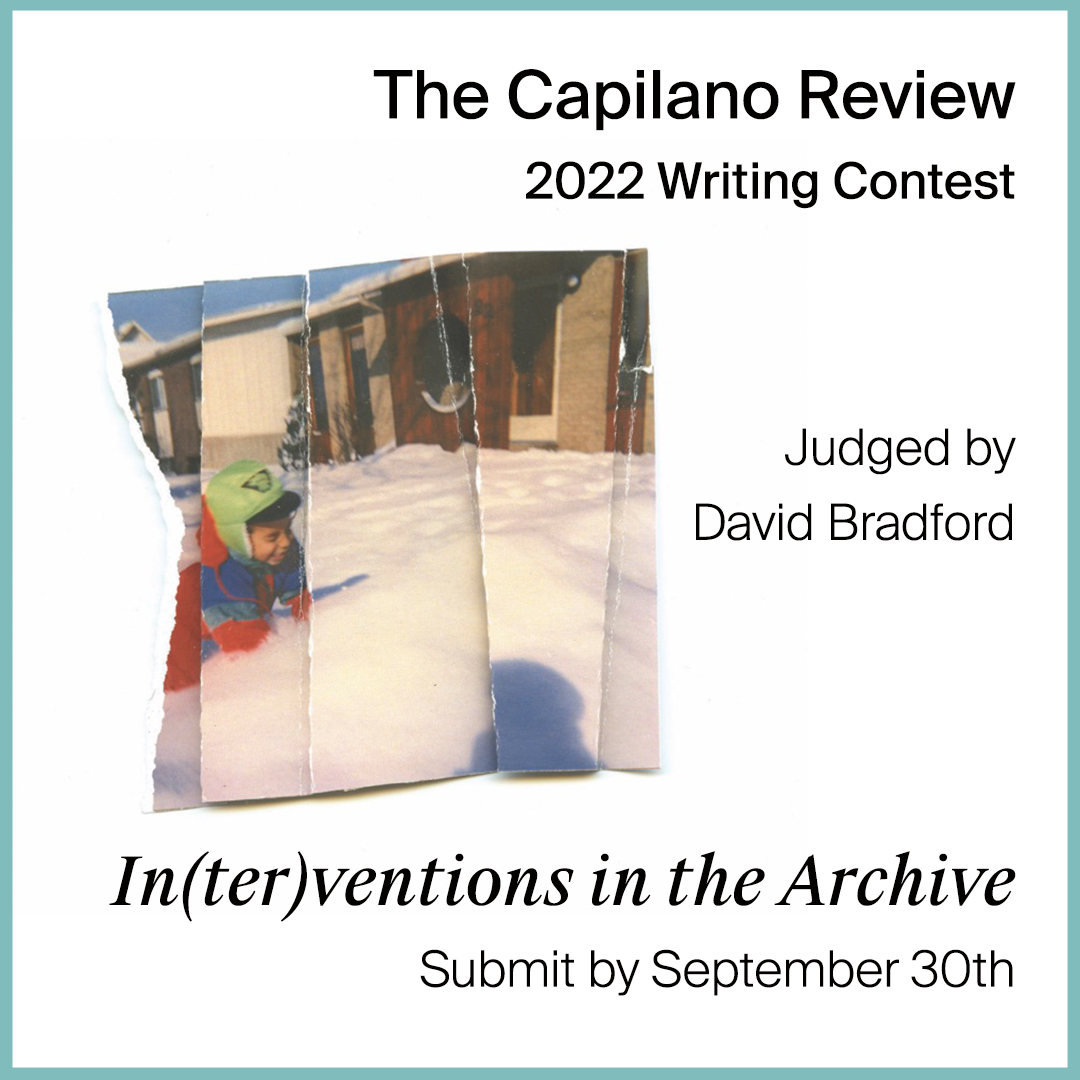 TheCapReview's tweet photo. This is your final reminder to submit to our 2022 writing contest “In(ter)ventions in the Archive.” The winner will receive a $1,000 cash prize and publication in an upcoming print issue of The Capilano Review. The contest entry fee includes a 1-year print subscription to TCR! https://t.co/NGxFpjQlGk