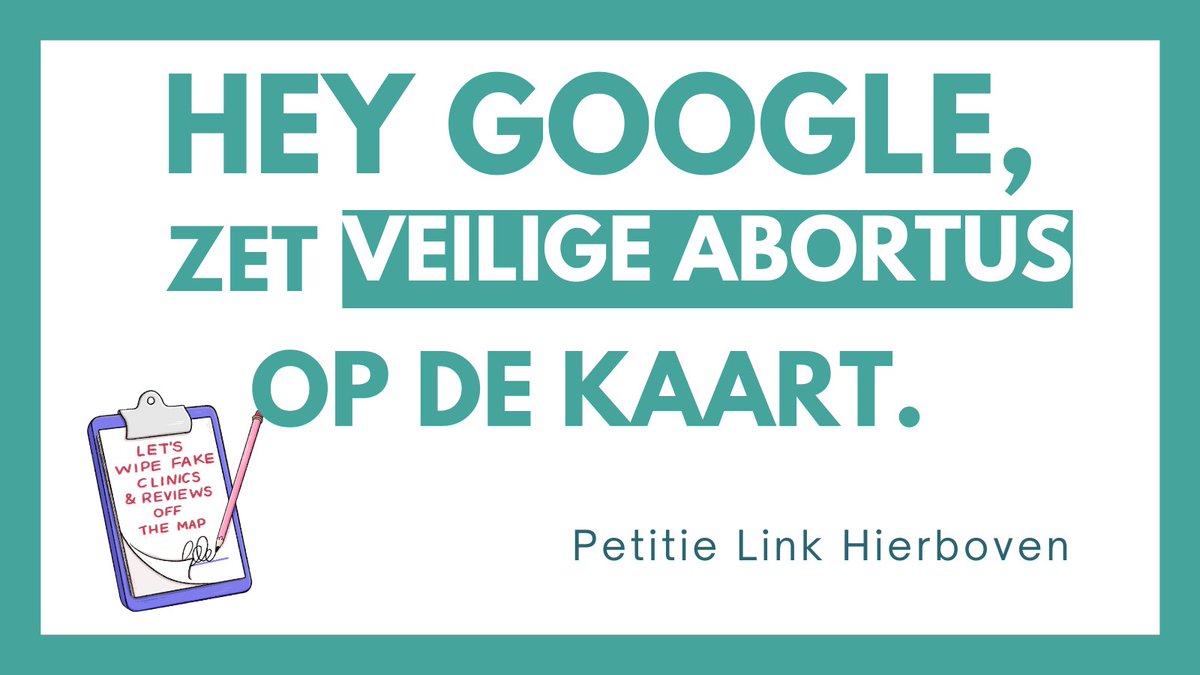 Wist je dat Google Maps mensen omleidt naar nep-abortuszorg en neprecensies bevat over betrouwbare abortuszorgaanbieders? Dit brengt mensen in gevaar en perkt hun rechten in. 💪Lees meer, sluit je aan en teken onze NL-petitie: actie.degoedezaak.org/p/HeyGoogle
#HeyGoogle #SafeAbortion