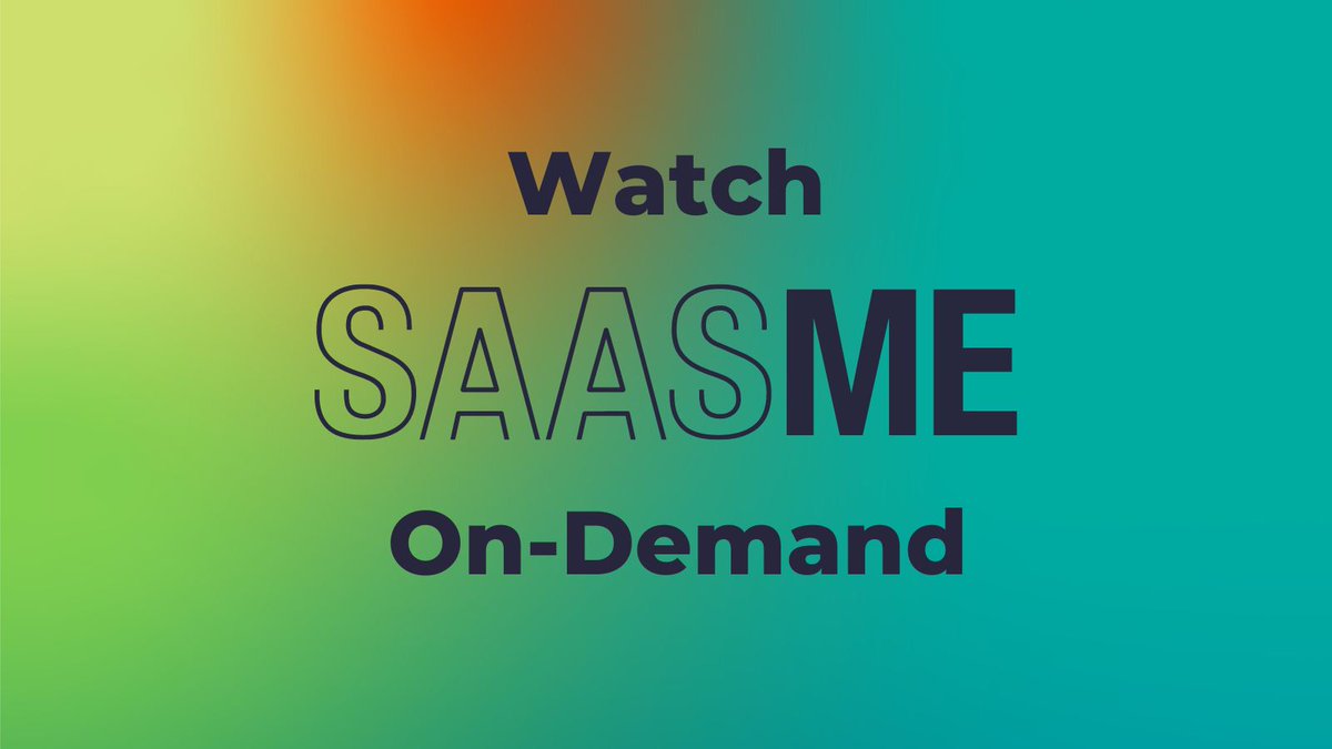 Even if you missed the #SaaSMe22 party, you don't have to miss the afterparty! 😉 We’ve made it easy for you to still get in on all of the valuable takeaways from the event! Access recordings of the sessions here: bit.ly/3RlqF7Z