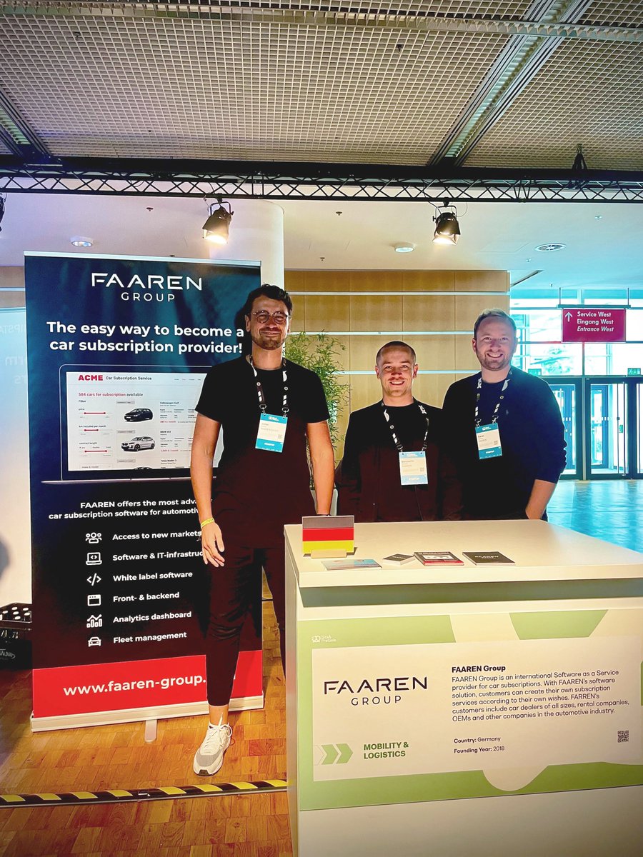 🎉 What an eventful week in #Munich. 🥨 This year's <a href="/bitsandpretzels/">Bits & Pretzels</a> was yet again a very special one. 🖤 Numerous young #entrepreneurs, #startups and established #companies came together to exchange ideas on current topics. 💬

#carsubscription #automotive #mobility #newmobility
