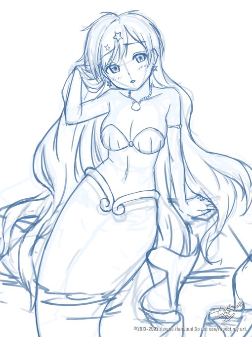 #このタグを見た人はラフ画とその完成絵を見せる 