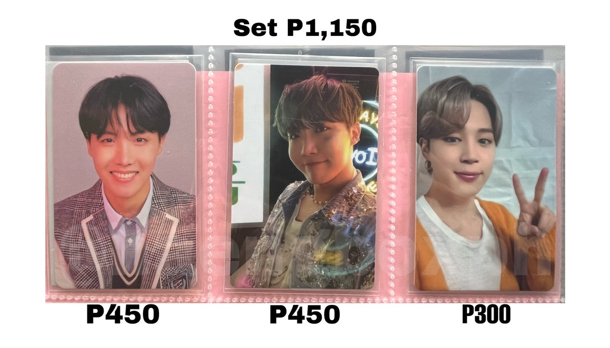 PH BTS wtb lf onhand pc photocard | help rt

🌸JHOPE/HOBI, JIMIN
- Love Yourself Answer Album L ver
- Jimin Weverse POB
- JHope MOTS ON:E Clue Ver

Reply mine