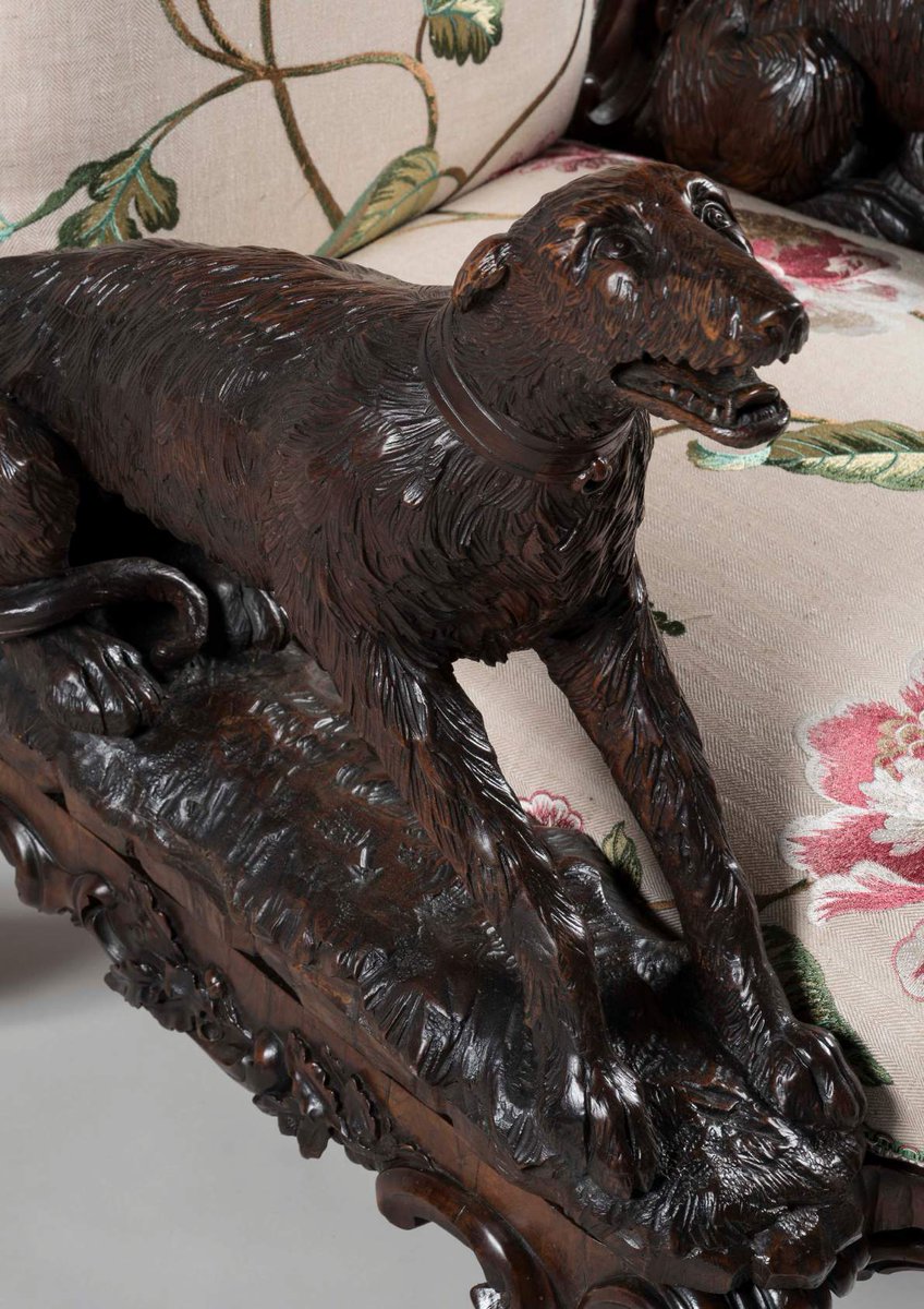 BADA1918's tweet photo. For BADA Week 2022, Butchoff Antiques has chosen to feature this remarkable carved armchair by Arthur Jones. Carved entirely from Irish bog yew wood, the armchair is designed to illustrate the history of Ireland.

Visit https://t.co/avK8LeUkMh to see more features! https://t.co/iFrlBgGAHp