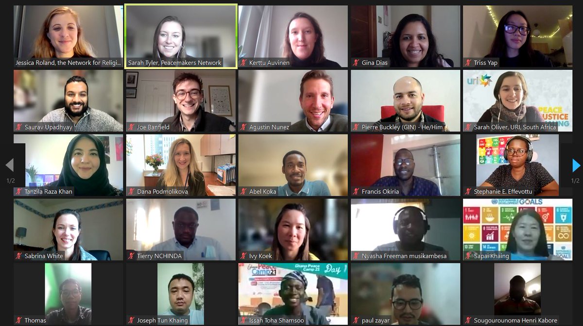peacemakersnetw's tweet photo. Thank you for joining us for a discussion on how to advance inclusivity within your advocacy, research and analysis, networking, and capacity-building efforts 👏👏 #ThisIsInclusivity 

@RoseCastleUK @ginssogie @CRbuildpeace @UNAOC @AFPeacebuilding @UN_Women @KAICIID @WorldFaiths https://t.co/UrJWoNIqV7