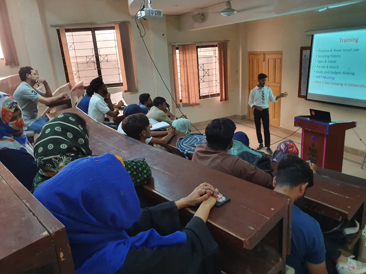 CUVASScouts's tweet photo. Today Discipline Incharge of Zain Ali told Scouts about What is Scouting,the plan of CUVASCOUTS,and the RoverLeader Course Details.Dr. M. Arif Rizwan Co-Advisor and Muhammad Kashif President and members gave their opinion on how scouting can be successful in the future at CUVAS. https://t.co/ttzhMzfklN
