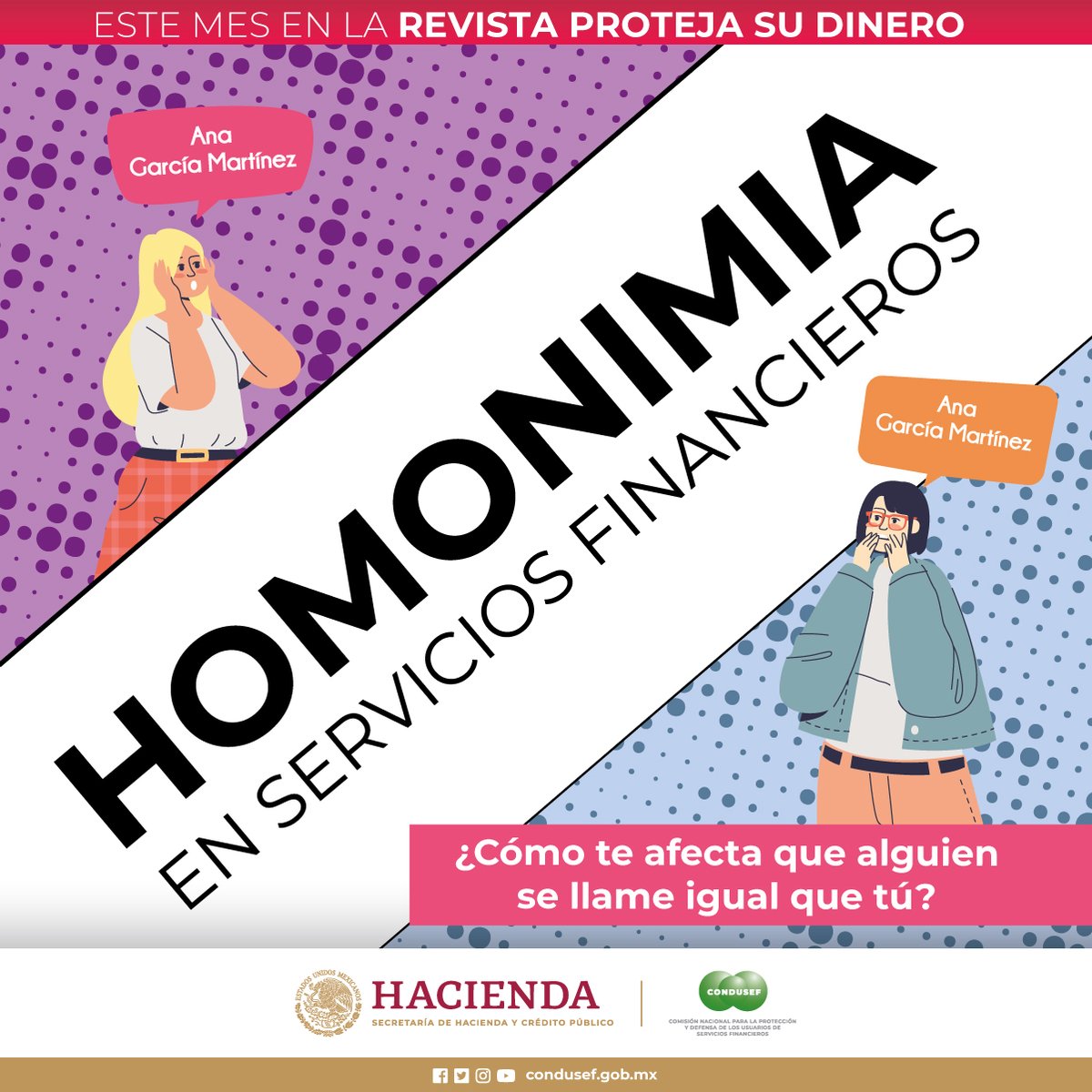 CondusefMX's tweet photo. Checa la revista #ProtejaSuDinero donde te contamos qué es la homonimia financiera, peligros de una homonimia financiera, cuál es la razón de un problema de homonimia financiera, y más. ¡Esto te interesa! Entra a:
https://t.co/smhMmZatlg https://t.co/ikjIX3AkXH