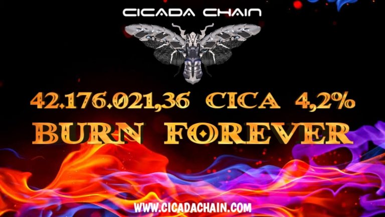 CICADACHAIN's tweet photo. 4,2% CICA BURN FOREVER EQUAL to approx 8BNB AND WE WILL ADD 0.5% BACK WHEN ATH https://t.co/LncgKBnAu8