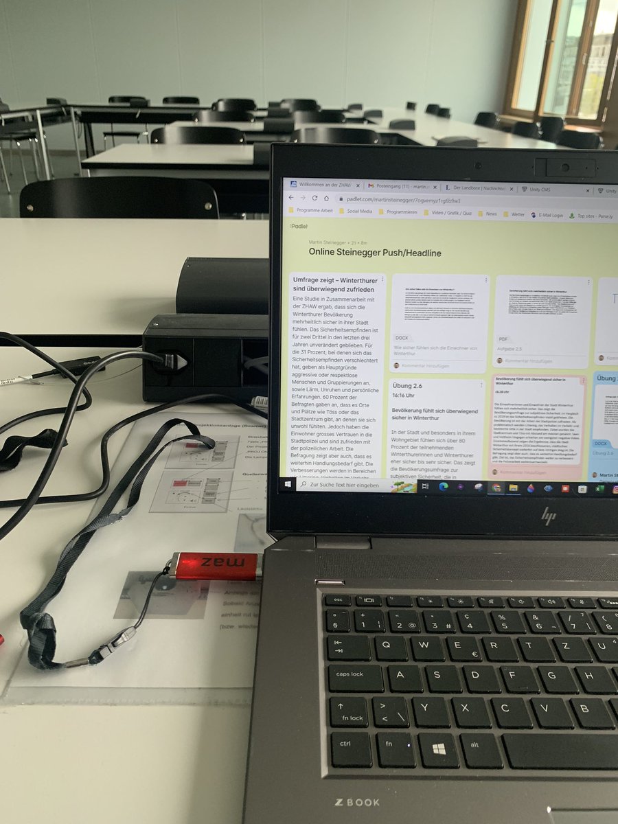 Mein erster Tag als Dozent an der <a href="/ZHAW/">ZHAW</a> ist durch. Tolle Klasse, spannende Fragen und Diskussionen. So solls sein!