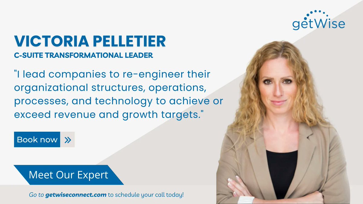 getWiseconnect's tweet photo. 🏢 Victoria @PelletierV29 has extensive experience managing operations for companies undergoing periods of intense and transformational change.
Book a call with Victoria: https://t.co/TiGASRZvWd
#getWiseconnect #transformation #womeninbusiness #diversityandinclusion https://t.co/et2nLfHvhv