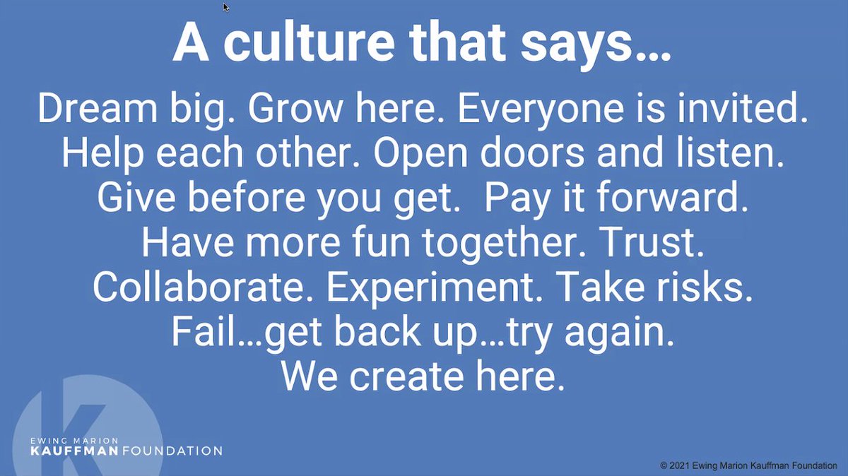 What does a culture that supports #Entrepreneurship look like? <a href="/andystoll/">Andy Stoll</a> from <a href="/KauffmanFDN/">Kauffman Foundation</a> tells us at #RuralRISE2022