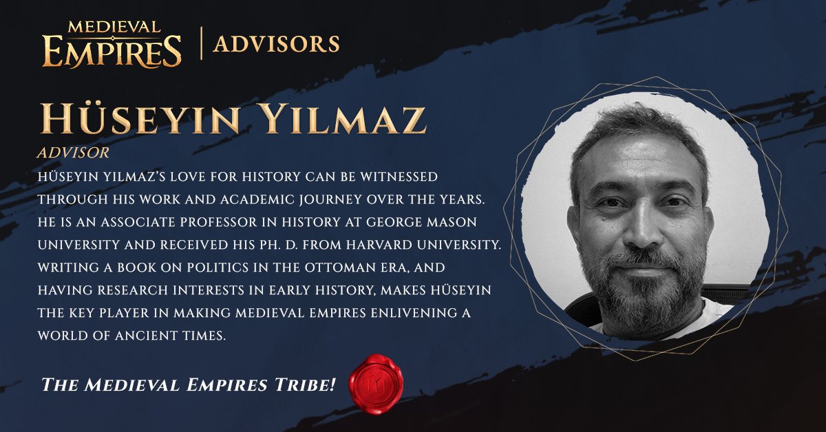 MedievalEmpires's tweet photo. Meet Hüseyin Yılmaz, the historian, professor &amp; #Harvard alumni, who enlightens the team in making #MedievalEmpires close to reality of the ancient times, especially the early Ottoman era.  

Read his full bio here: https://t.co/ZYxIdFkGYy https://t.co/qXvbCQnyqI