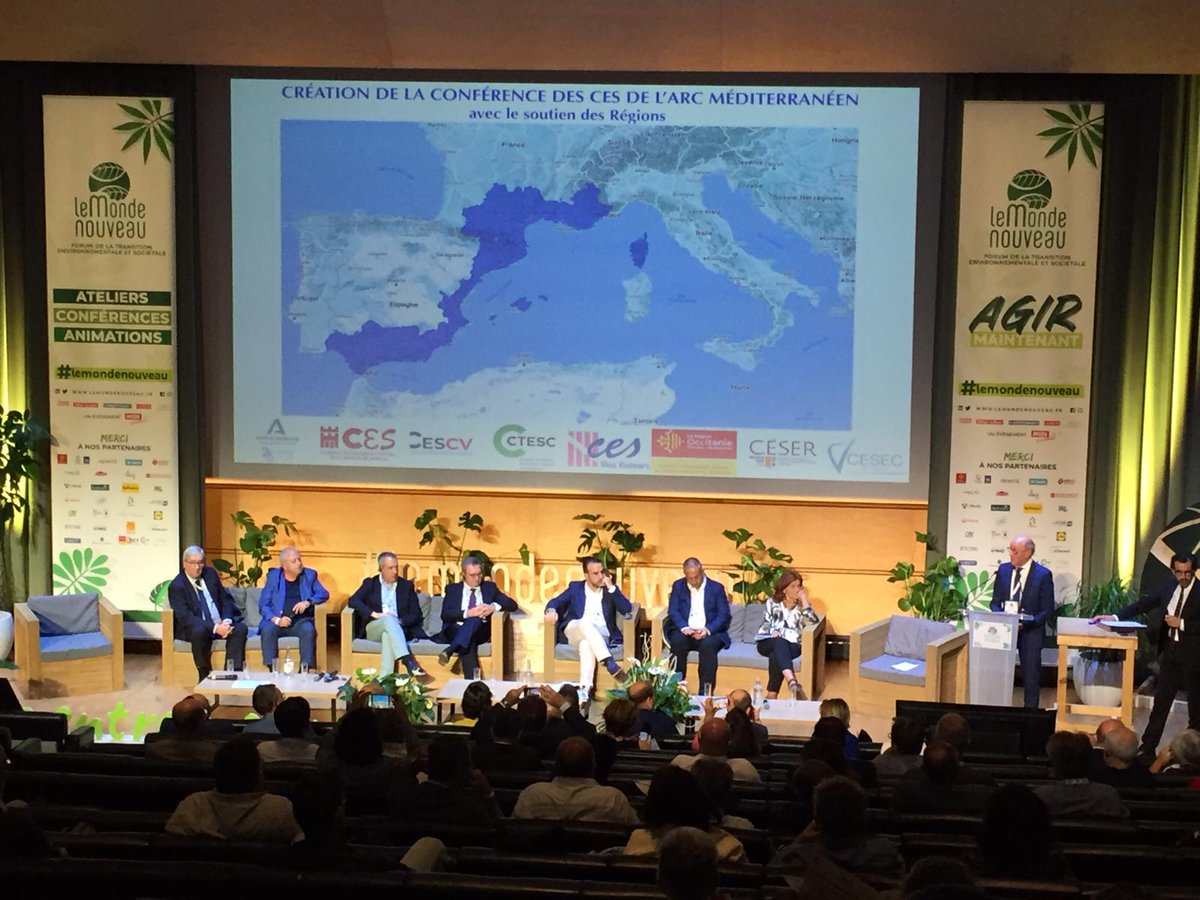 Euroregion's tweet photo. The presidents of the Economic and Social Councils of the Mediterranean Arc engage to act together for #environment. #Manifesto  #LetsSaveTheMediterranean of #EPM #CESEROccitanie @CTESC @ces_ib 
@CesecDeCorse #CESERREgionSud #CESMurcia @comite_economic @CESAndalucia https://t.co/WsbJBaZP2C