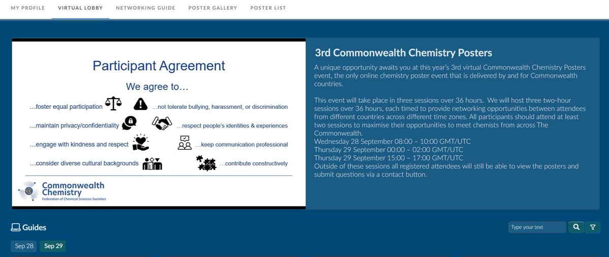 rorieborealis's tweet photo. And we're off! The third and final live session of the 3rd #Commonwealth Chemistry Posters event has started, with 68 participants already #networking and sharing their work! #3CCP https://t.co/rvAp5PPYad