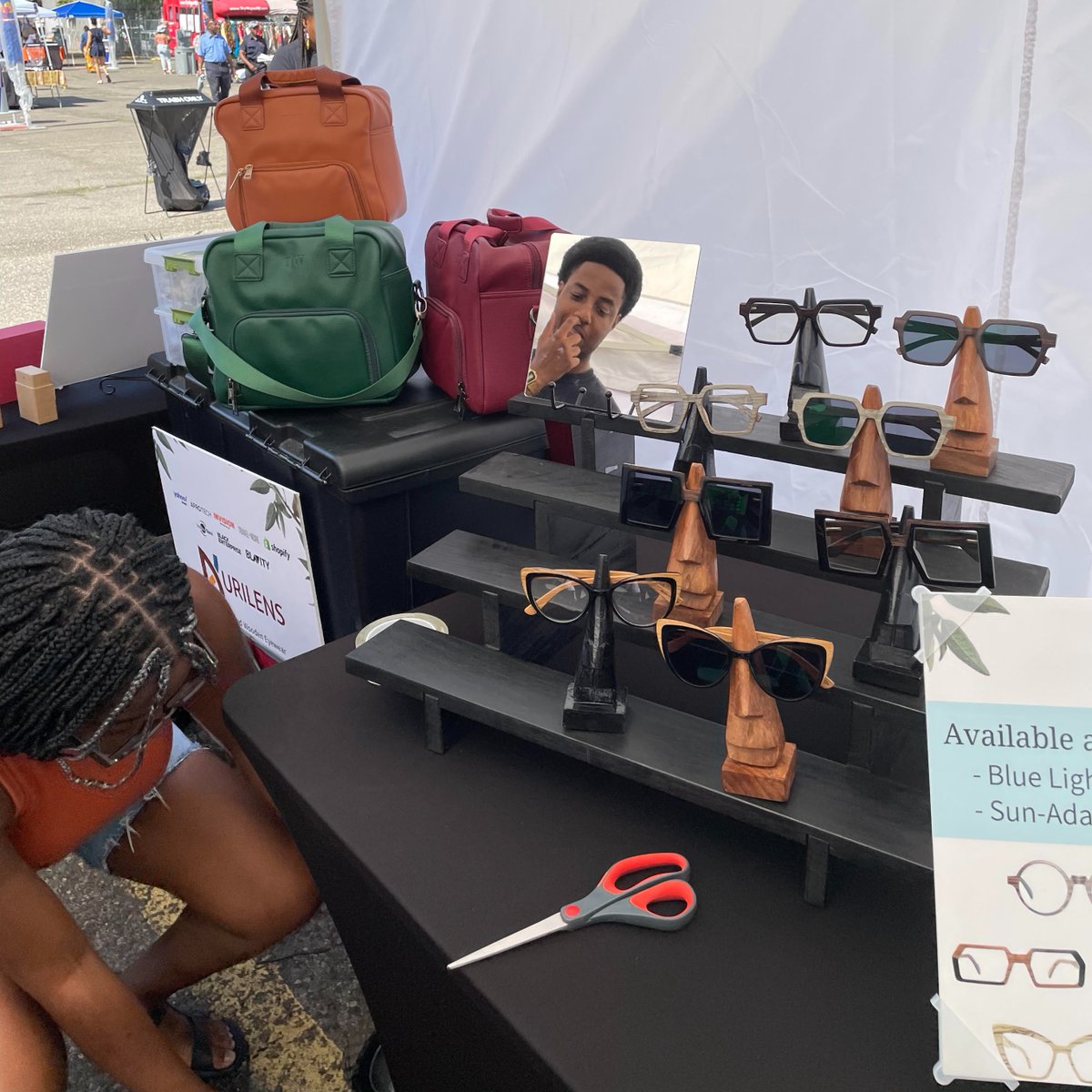 TWTote's tweet photo. One of the many things we love about being a Black owned business is the support we give and receive from other Black owned businesses! 

Check out @_beki_n from Team @nurilens at a recent Black owned business event - repping the Totes and spreading the love 😍 https://t.co/sHDgA694n2