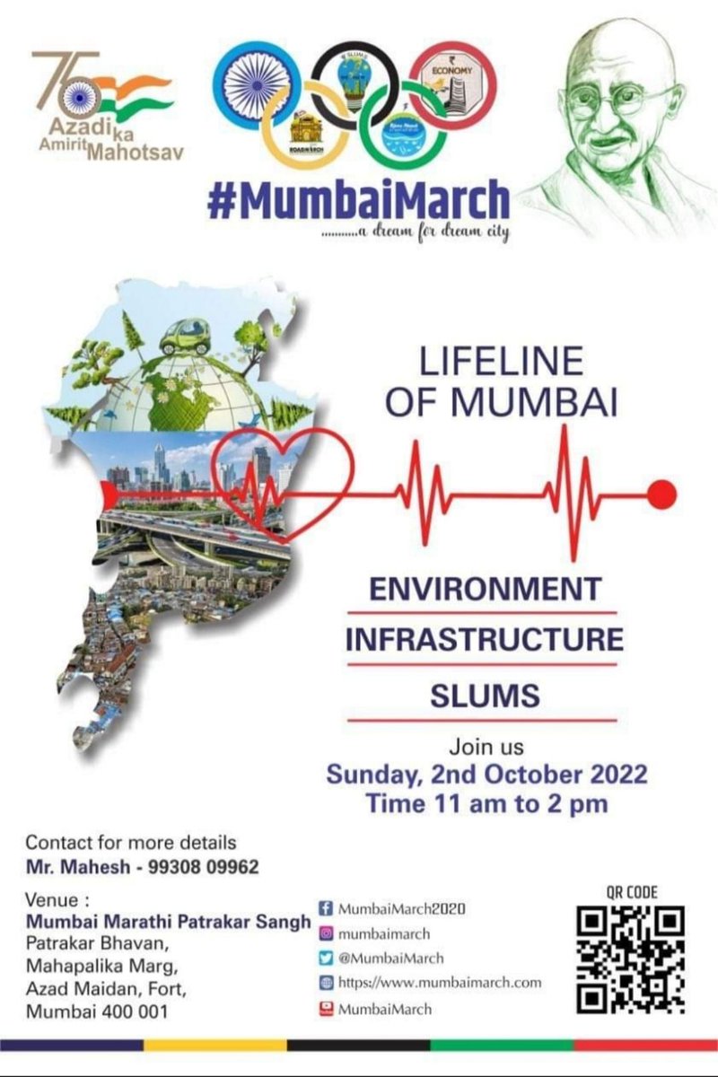 rajnshetty29's tweet photo. Join us on know how of Mumbai's development through life line of Mumbai at the iconic venue of Mumbai.
#RiverMarch #RoadMarch #0slummumbai https://t.co/KBvasxVJ9i