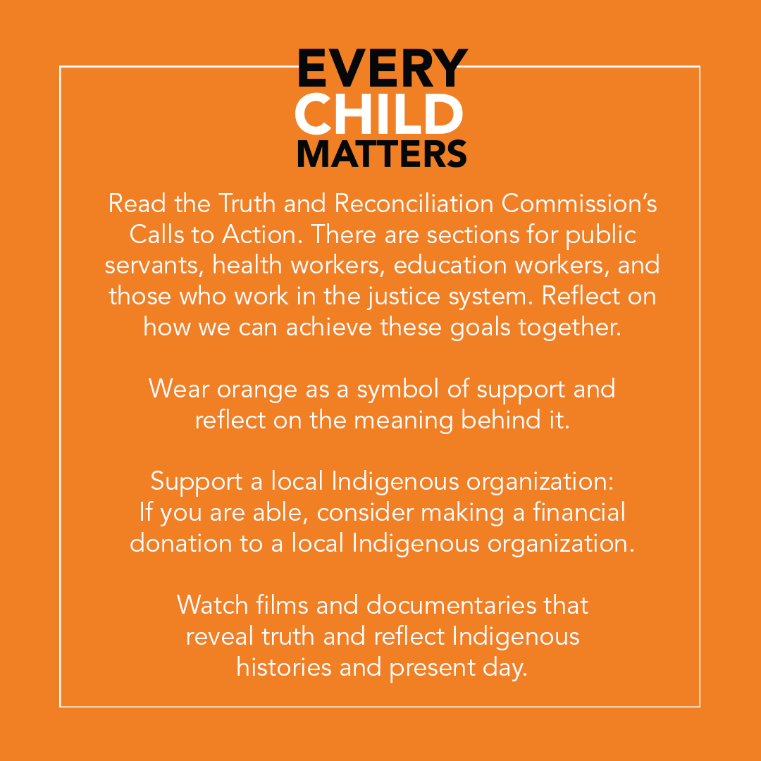 There are many ways to learn, reflect, and take action towards reconciliation. Visit our website to learn more about the Truth and Reconciliation Commission’s Calls to Action, and the actions you and your family members can take: ow.ly/Hnz550KV14Z