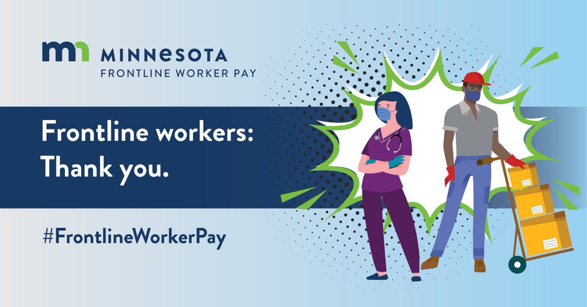 mndli's tweet photo. Review of #FrontlineWorkerPay appeals is wrapping up. We expect to announce the final numbers of approved or denied applications, the payment amount and payment timeline the week of Oct. 3. https://t.co/vNbmzOFbo8