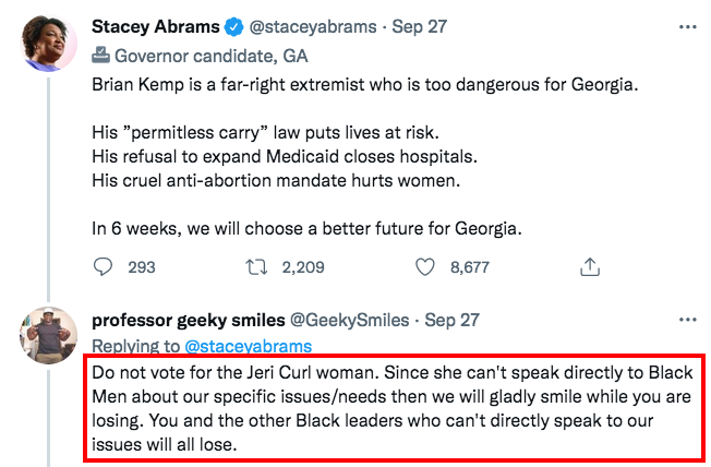 bywillpollock's tweet photo. alls I'm saying is be careful who you interact with on this website #StaceyAbramsForGeorgia https://t.co/2dBBUjMEZS