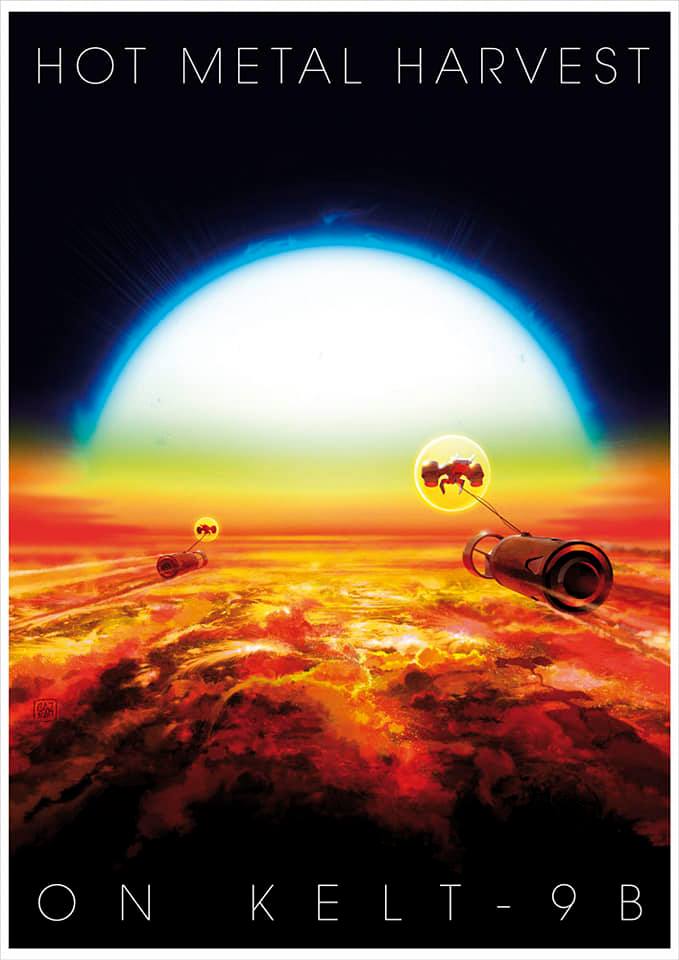 DaxFeliz's tweet photo. I love the NASA Exoplanet Travel Bureau posters but I found these two images from years ago and I've lost track where they come from. Does anyone know? They're awesome! https://t.co/si99cpgITd