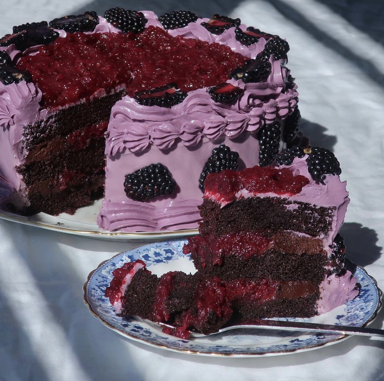 Dolce on Twitter "Chocolate cake with blackberries made by
