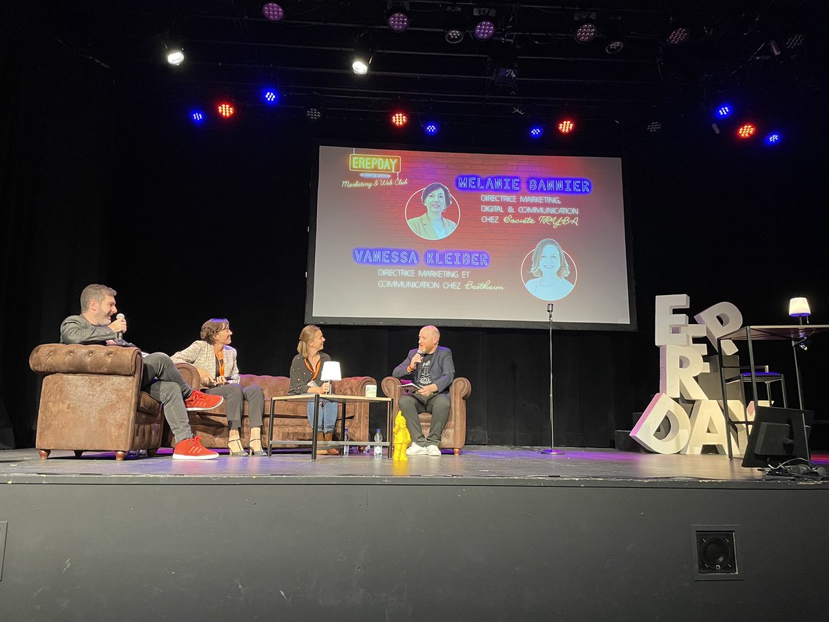 #Erepday Mélanie Bannier, Directrice Marketing, Digital et Communication chez <a href="/Tryba_France/">TRYBA France</a>, et Vanessa Kleiber, Directrice Marketing et communication chez <a href="/Bestheim/">BESTHEIM</a> clôture la journée avec une table ronde sur l’avenir du #marketing